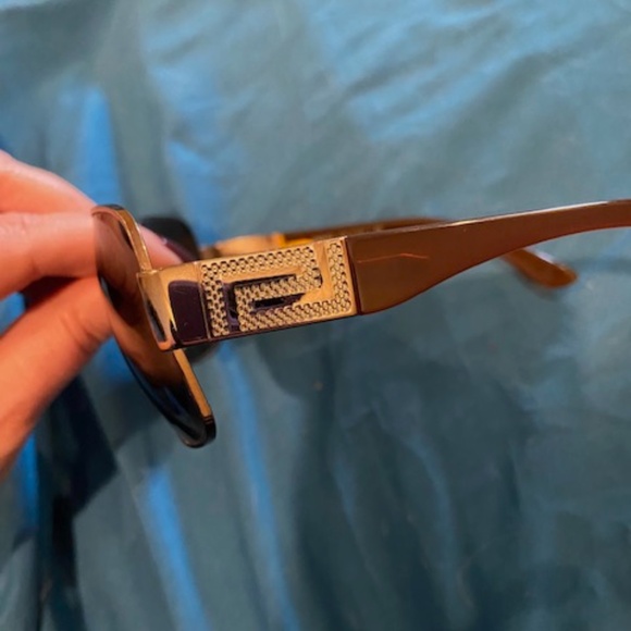 Ladies\' Versace sunglasses brown & gold. Some minor scratches, please see pics. main image 10